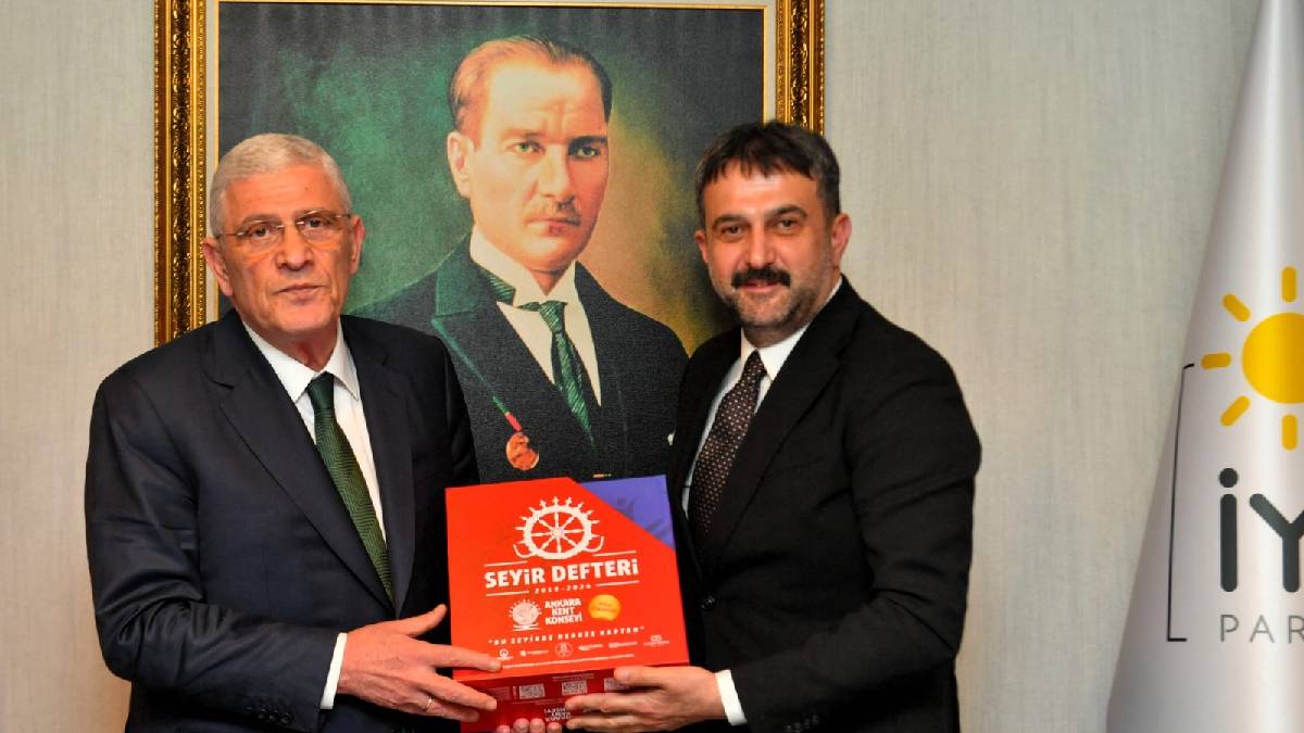 AKK Başkanı Halil İbrahim Yılmaz İyi Parti Genel Başkanı Müsavat Dervişoğlu'nu ziyaret etti