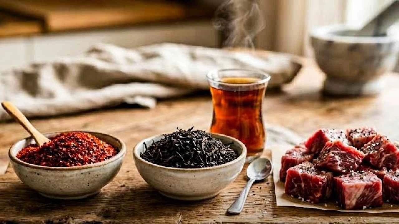 Çay ve pul biberde boya, dana etinden tek tırnaklı et çıktı