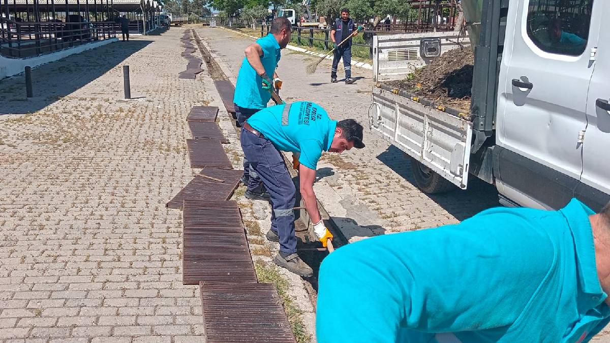 Efeler Belediyesinden Çeştepe Hayvan Pazarı'nda bayram mesaisi