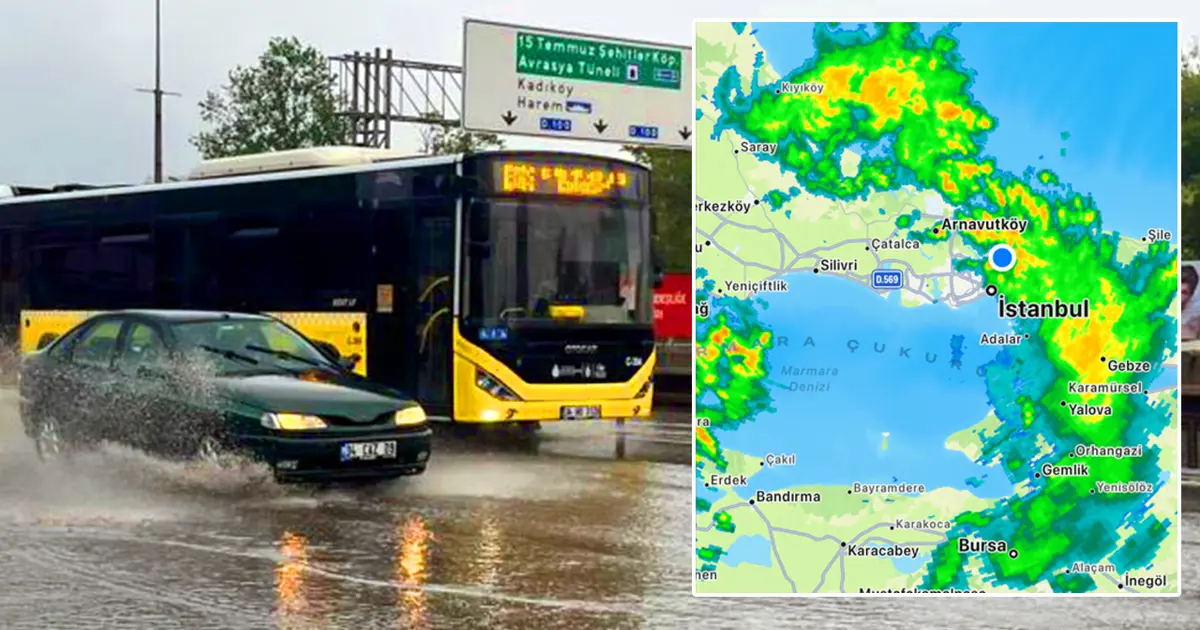 İstanbul'u yağmur yüklü bulutlar sardı
