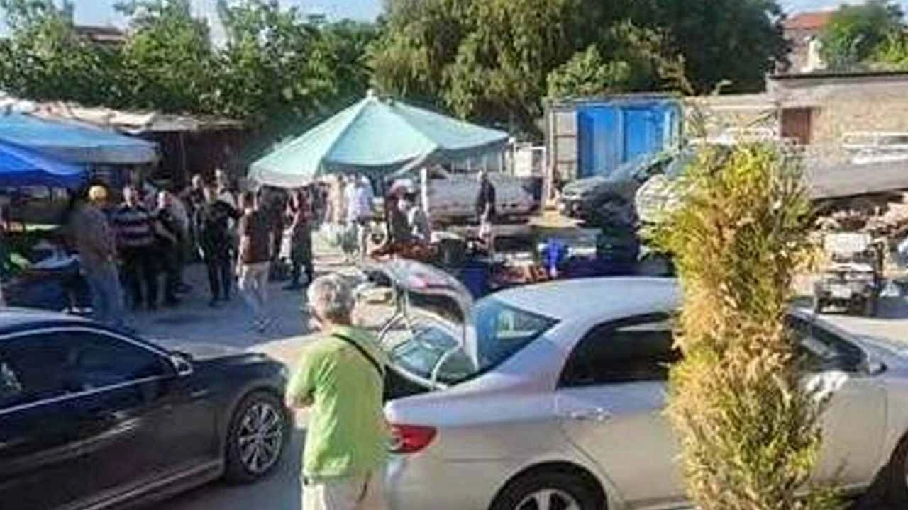 İzmir'de pazarda ortalık karıştı! Gözaltılar var