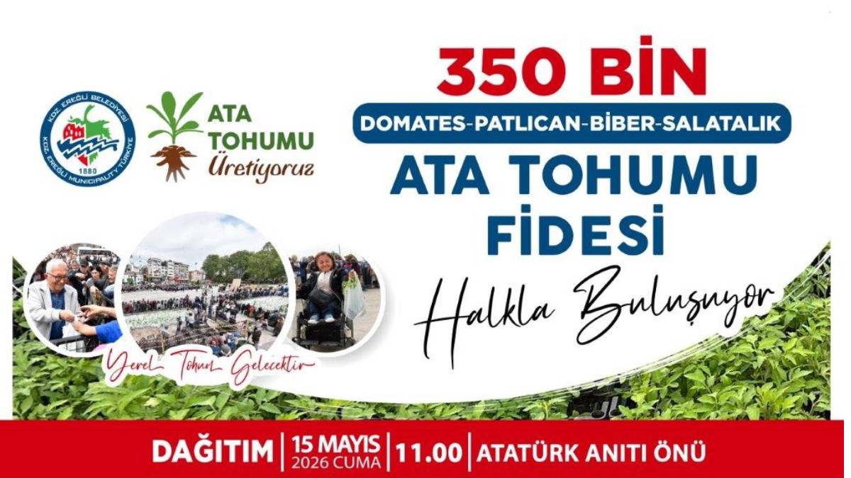 Kdz. Ereğli Belediyesi, 350 bin ata tohumu fidesini halkla buluşturuyor
