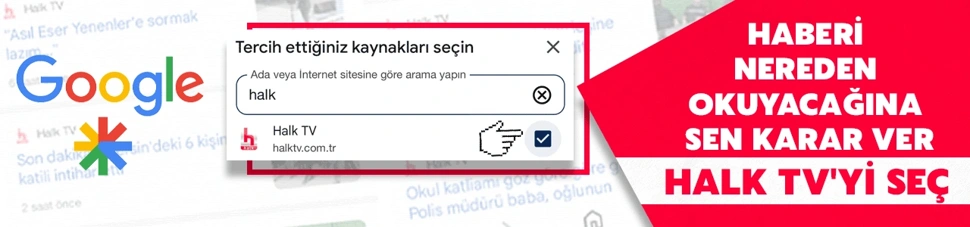 Halk TV'yi güvenilir kaynağınız olarak eklemek için tıklayın