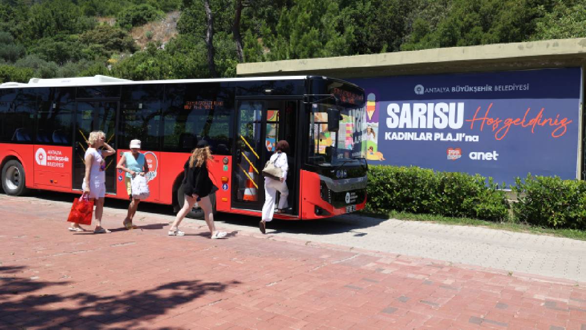 Sarısu Kadınlar Plajı'na ücretsiz ring seferleri başladı