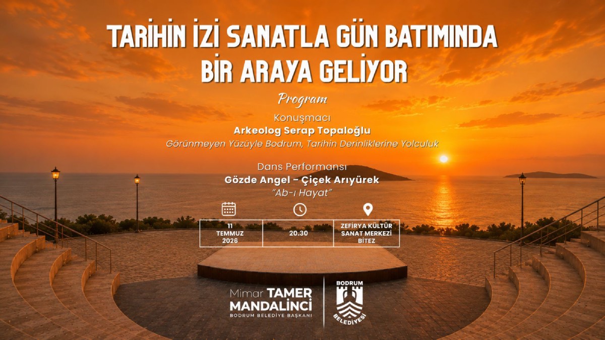 Ücretsiz etkinlikte Bodrum'un tarihine ilişkin sunum ve söyleşinin yanı sıra dans performansı da yer